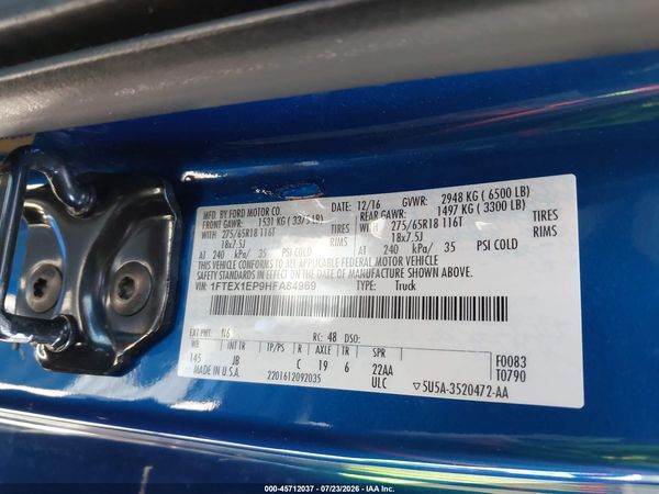 2017 FORD F-150 XLT