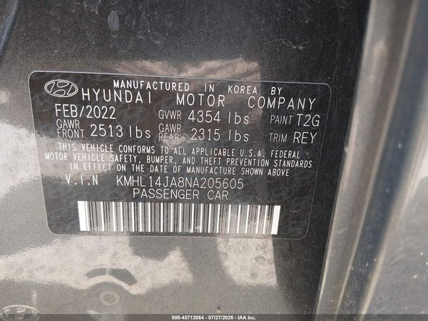 2022 HYUNDAI SONATA SEL