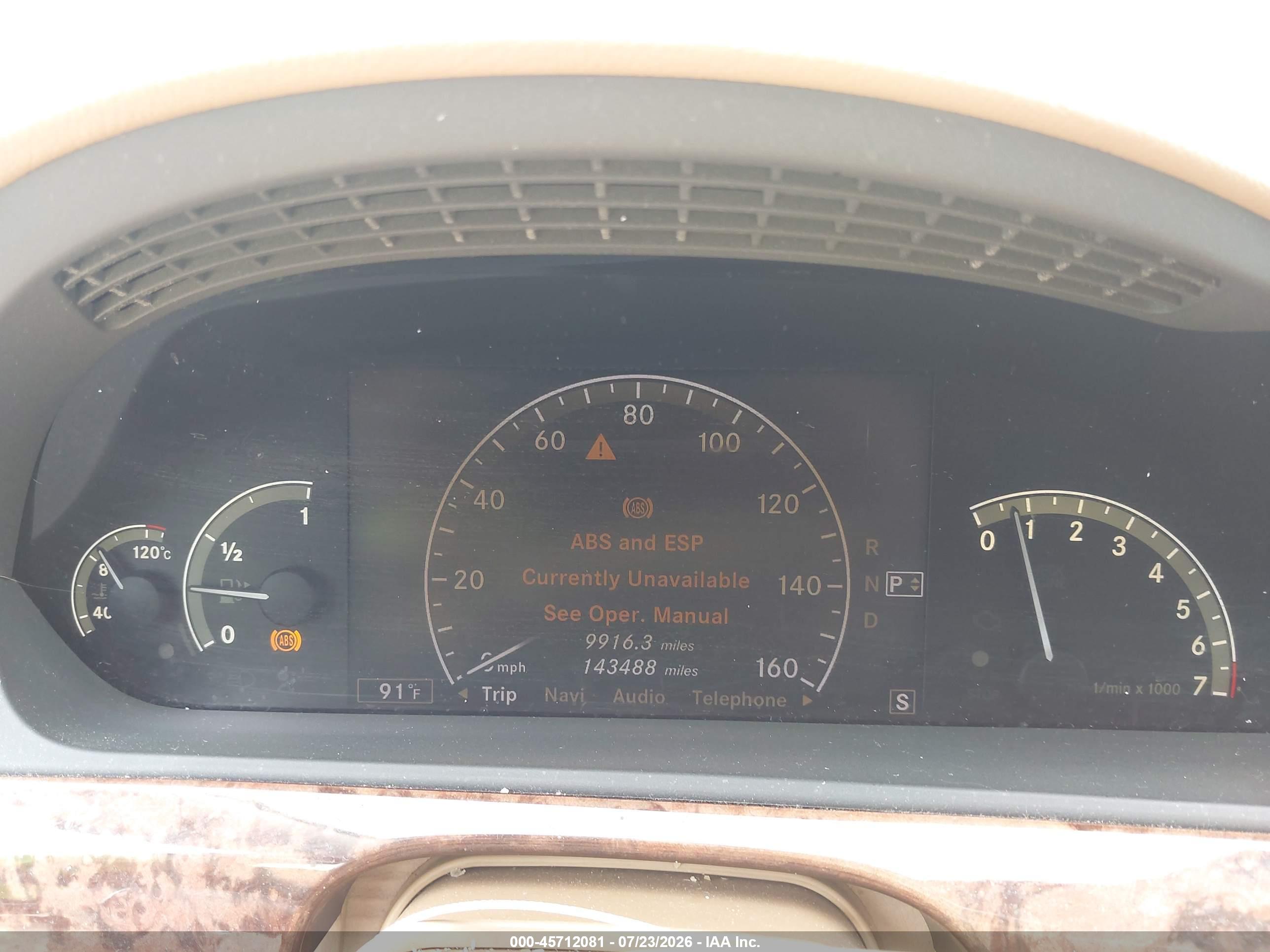 2008 MERCEDES-BENZ S 550 S550