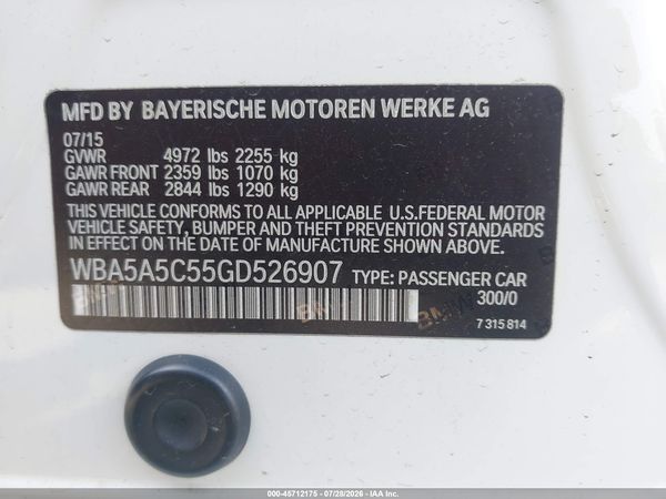 2016 BMW 528I