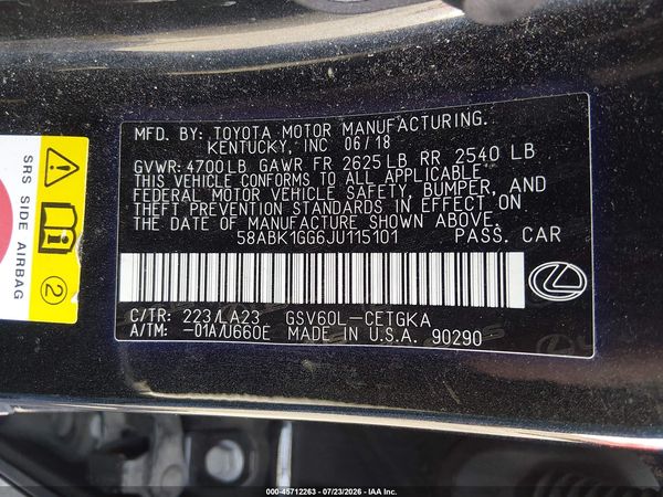 2018 LEXUS ES 350