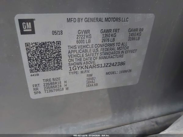 2018 CADILLAC XT5 STANDARD