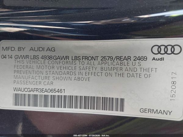 2014 AUDI S5 3.0T PREMIUM PLUS