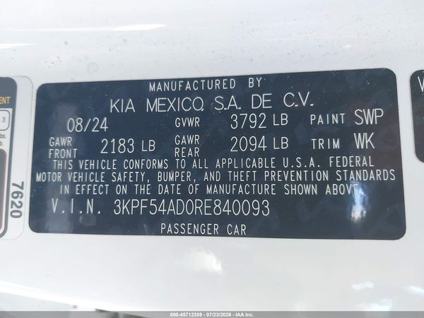 2024 KIA FORTE GT-LINE