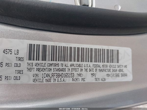2017 JEEP PATRIOT HIGH ALTITUDE