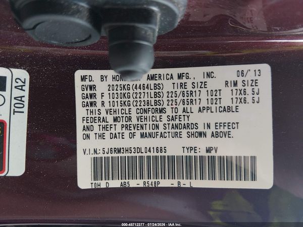 2013 HONDA CR-V EX