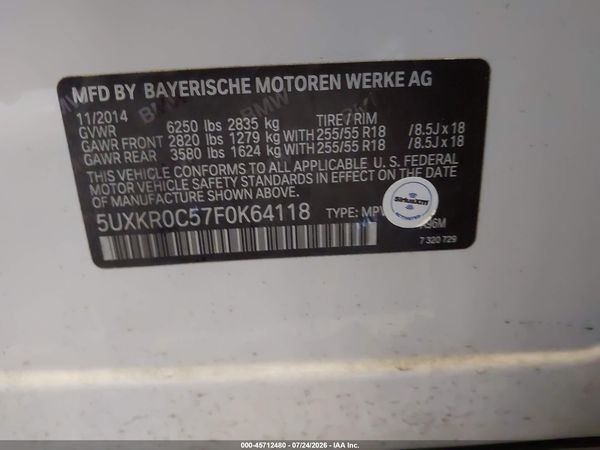2015 BMW X5 XDRIVE35I