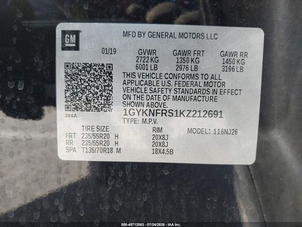 2019 CADILLAC XT5 PREMIUM LUXURY