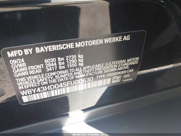 2025 BMW I4 GRAN COUPE XDRIVE40