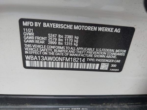 2022 BMW M440I GRAN COUPE XDRIVE