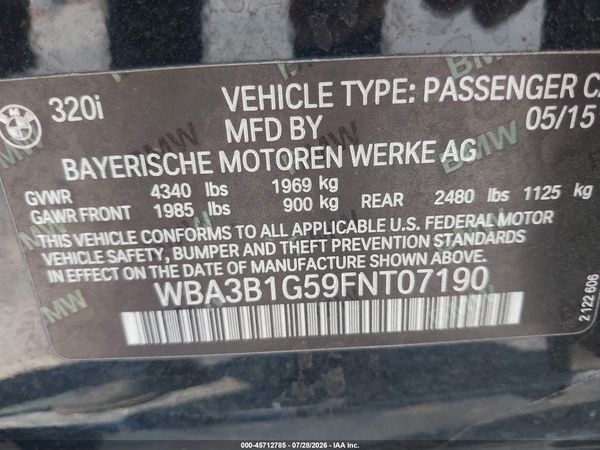 2015 BMW 320I SA