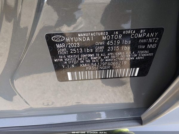 2023 HYUNDAI SONATA HYBRID LIMITED