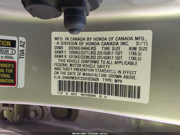 2013 HONDA CR-V EX-L