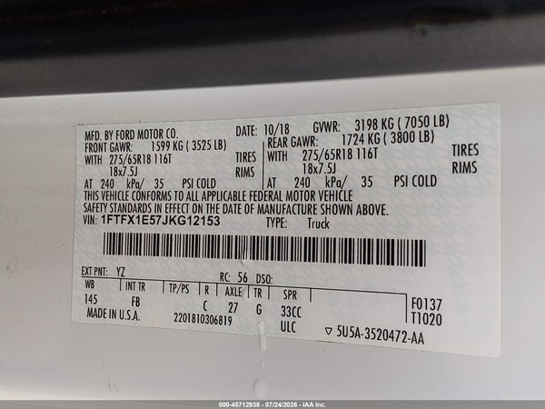 2018 FORD F-150 XLT
