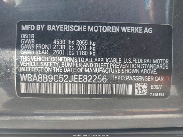 2018 BMW 330I