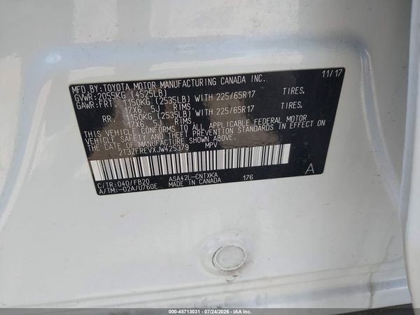 2018 TOYOTA RAV4 LE