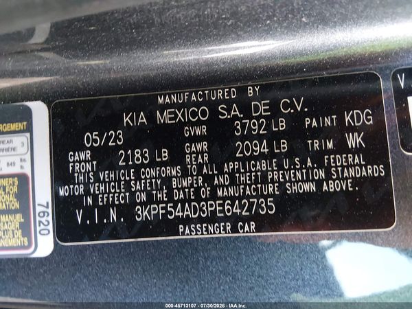 2023 KIA FORTE GT-LINE
