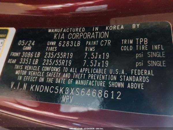 2025 KIA CARNIVAL MPV EX