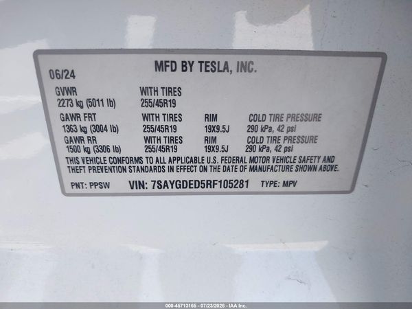 2024 TESLA MODEL Y