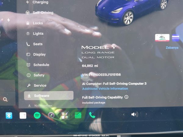 2020 TESLA MODEL Y