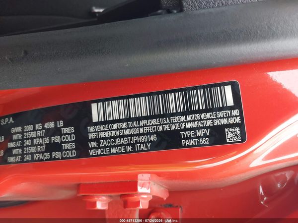2018 JEEP RENEGADE UPLAND EDITION 4X4