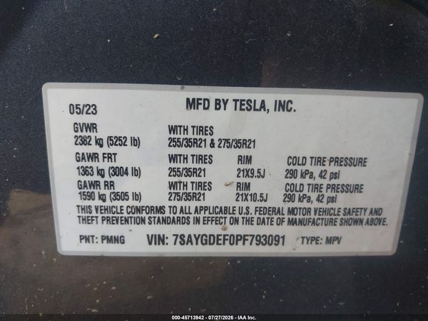 2023 TESLA MODEL Y