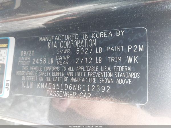 2022 KIA STINGER GT-LINE