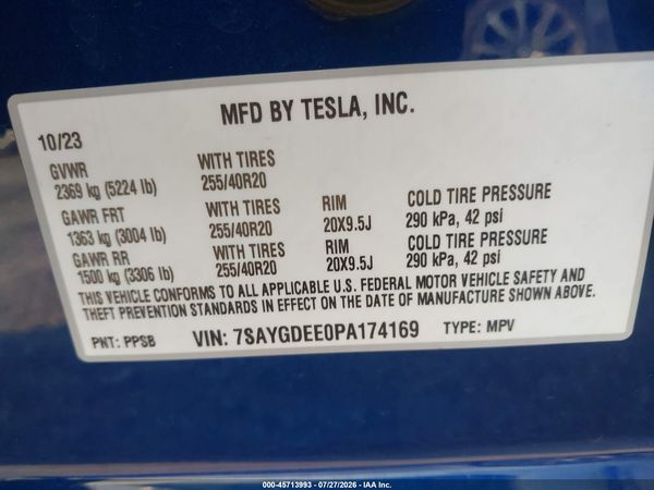 2023 TESLA MODEL Y