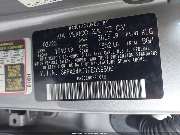 2023 KIA RIO S