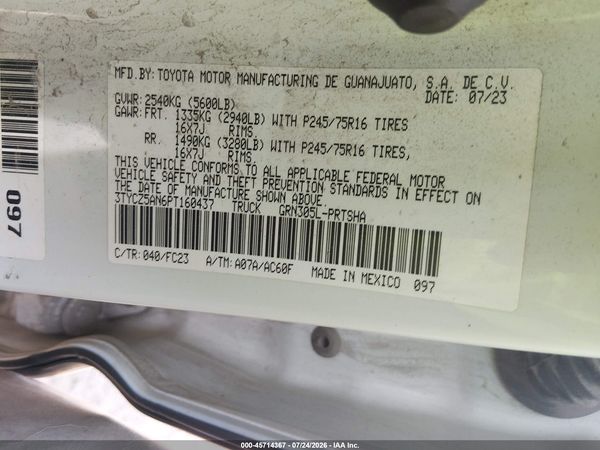 2023 TOYOTA TACOMA SR5 V6