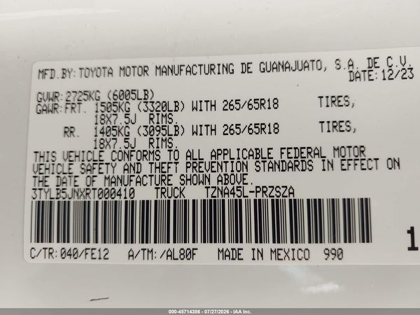 2024 TOYOTA TACOMA TRD SPORT