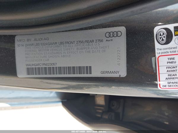 2015 AUDI A6 3.0T PREMIUM PLUS