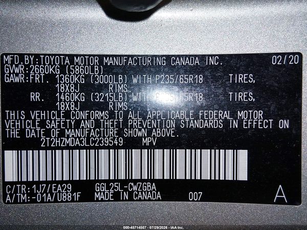 2020 LEXUS RX 350 350 Premium