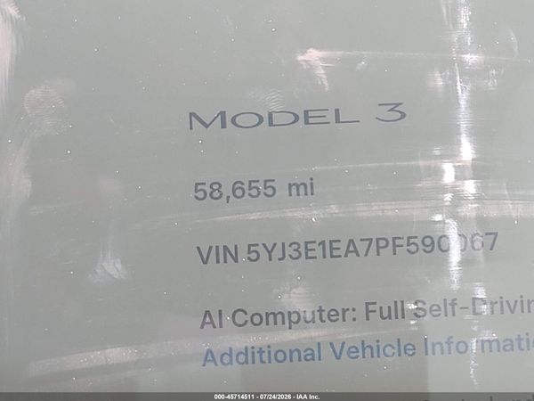2023 TESLA MODEL 3 REAR-WHEEL DRIVE