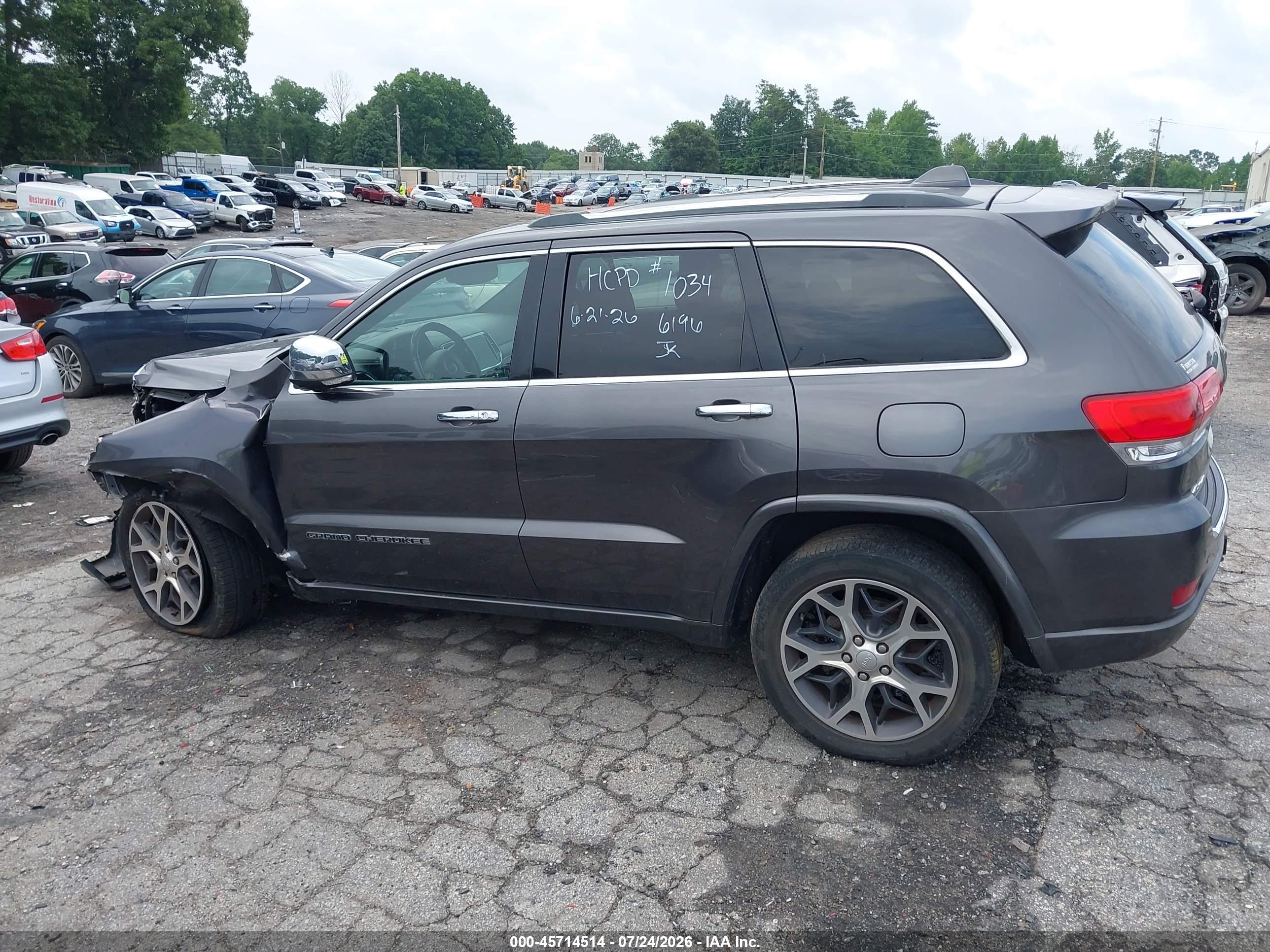 2019 JEEP GRAND CHEROKEE OVERLAND 4X4