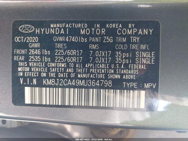 2021 HYUNDAI TUCSON SE