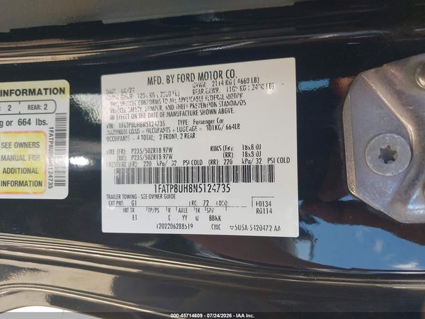 2022 FORD MUSTANG ECOBOOST PREMIUM