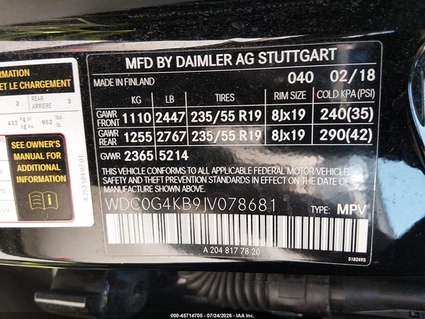 2018 MERCEDES-BENZ GLC 300 4MATIC