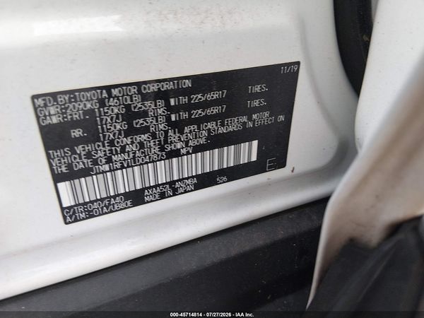 2020 TOYOTA RAV4 XLE