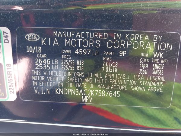 2019 KIA SPORTAGE EX