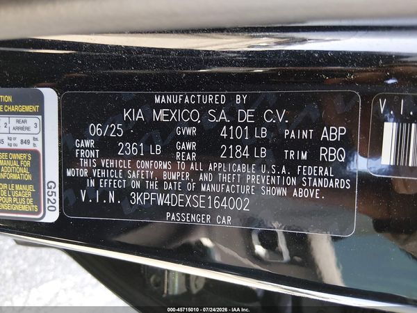 2025 KIA K4 GT-LINE — I9
