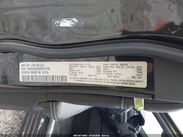 2023 JEEP GRAND CHEROKEE L OVERLAND 4X4