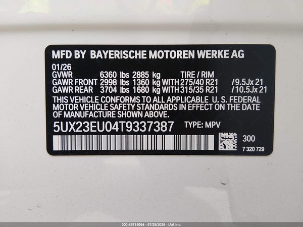 2026 BMW X5 XDRIVE40I