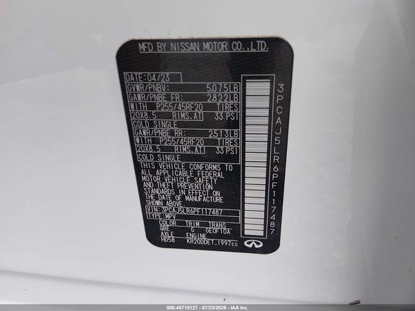 2023 INFINITI QX55 SENSORY AWD