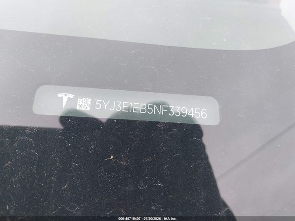 2022 TESLA MODEL 3 — I9