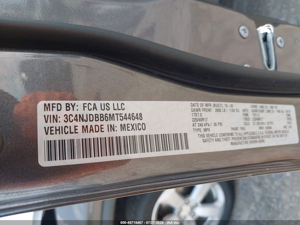 2021 JEEP COMPASS LATITUDE 4X4