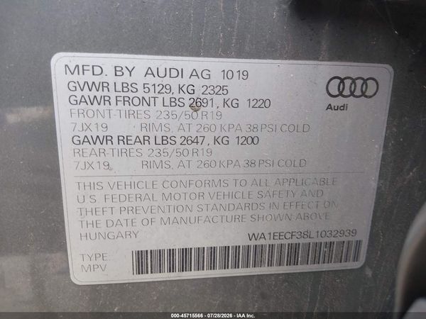 2020 AUDI Q3