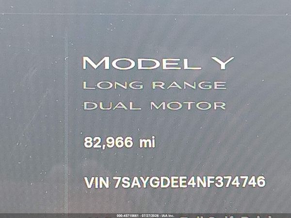 2022 TESLA MODEL Y