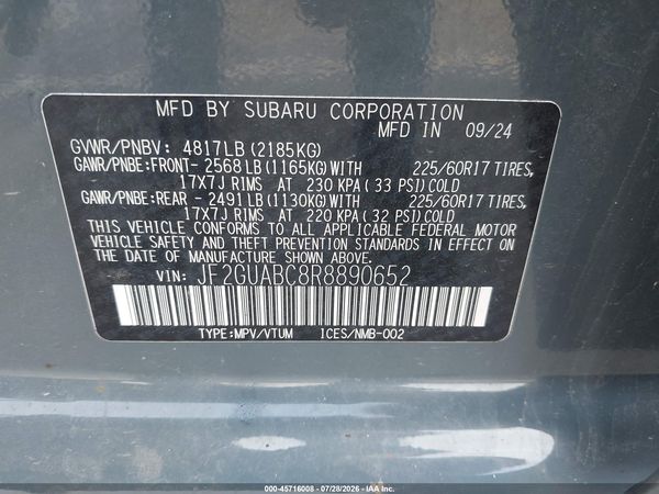2024 SUBARU CROSSTREK Base
