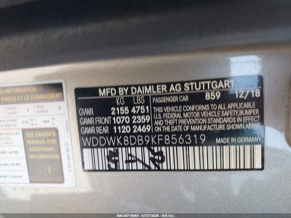 2019 MERCEDES-BENZ C 300 C300 — I9